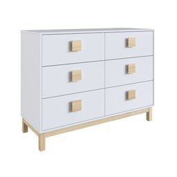 Cômoda Infantil Linha Eleva 120cm 06 Gavetas LE003 Completa Móveis - Branco - 2