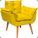 Ver imagem 2 de Kit 2 Poltronas Decorativas Para Recepção Manicure Sala De Estar + 2 Puff Reforçado Suede