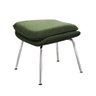 Poltrona Womb Chair com Puff Cromada Linho Verde - 4