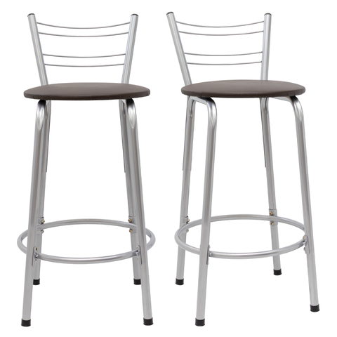 Kit 2 Banquetas para Balcão Flórida Prata 60cm Cozinha Gourmet Bistrô Bancada Piscina Área de Lazer