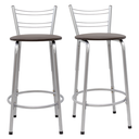 Ver imagem 1 de Kit 2 Banquetas para Balcão Flórida Prata 60cm Cozinha Gourmet Bistrô Bancada Piscina Área de Lazer