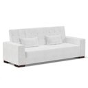 Ver imagem 1 de Sofá Cama 02 lugares Lisboa Corano Pés de Madeira - D’Rossi - Branco
