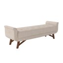 Ver imagem 1 de Puff Recamier 160cm Neville P02 Linho Bege Cru - Mpozenato