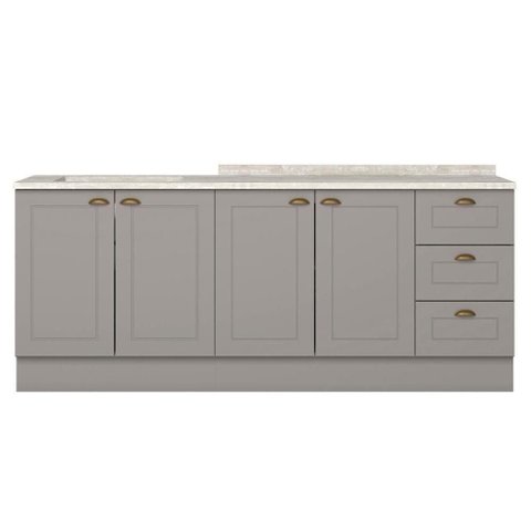 Balcao Tampo 120 Cm Balcao Cooktop 80 Cm Americana Cinza Calcare Henn