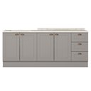 Ver imagem 1 de Balcao Tampo 120 Cm Balcao Cooktop 80 Cm Americana Cinza Calcare Henn