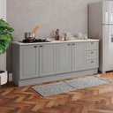 Ver imagem 4 de Balcao Tampo 120 Cm Balcao Cooktop 80 Cm Americana Cinza Calcare Henn