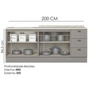 Ver imagem 2 de Balcao Tampo 120 Cm Balcao Cooktop 80 Cm Americana Cinza Calcare Henn