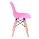 Ver imagem 2 de Cadeira Eiffel Infantil Rosa Base Madeira