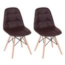 Ver imagem 1 de Kit 2 Cadeiras Eames Eiffel Botonê Marrom