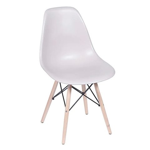 Cadeira Eames Eiffel Fendi com Pés de Madeira