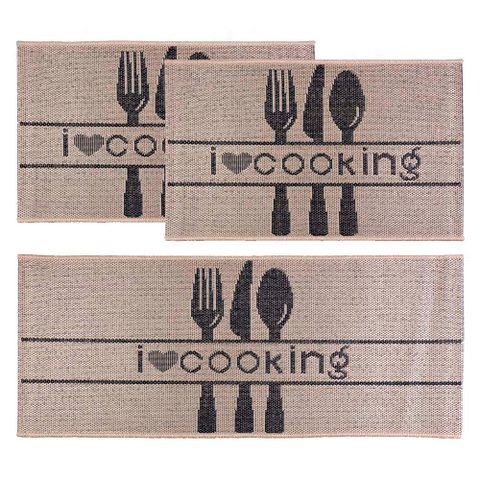 Kit Cozinha 3 Peças Eco Nature Cooking 77 Bege-Chumbo - J Serrano