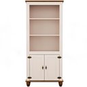 Ver imagem 7 de Estante Livreiro para Sala de Estar Home Office 2 Portas 89cm Alegra S05 Off White Nogueira - Lyam