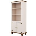 Ver imagem 2 de Estante Livreiro para Sala de Estar Home Office 2 Portas 89cm Alegra S05 Off White Nogueira - Lyam