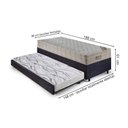 Ver imagem 2 de Bicama Box 88x188 Suede Preto com Colchão Airtech Ortobom