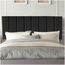 Ver imagem 1 de Painel Estofada Carla 140cm Casal Suede Preto