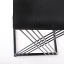 Ver imagem 3 de Banqueta Design X Baixa Luxo 48cm em Metal Preto