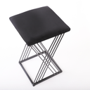 Ver imagem 2 de Banqueta Design X Baixa Luxo 48cm em Metal Preto