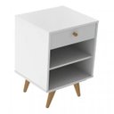 Ver imagem 4 de Mesa de Cabeceira Retro Plus Branco MDF/MDP 42cm Olivar