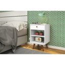 Ver imagem 7 de Mesa de Cabeceira Retro Plus Branco MDF/MDP 42cm Olivar