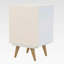 Ver imagem 6 de Mesa de Cabeceira Retro Plus Branco MDF/MDP 42cm Olivar