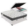 Cama Box Baú Viúvo Branco e Colchão Iso 100 D33 Ortobom - 1