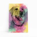 Ver imagem 1 de Quadro Cachorro Labrador Tinta Aquarela Canvas 30x40cm