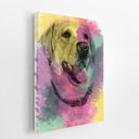 Ver imagem 2 de Quadro Cachorro Labrador Tinta Aquarela Canvas 30x40cm