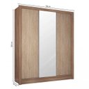 Ver imagem 4 de Guarda-Roupa Casal com Espelho 3 Portas 2 Gavetas Wood Demóbile