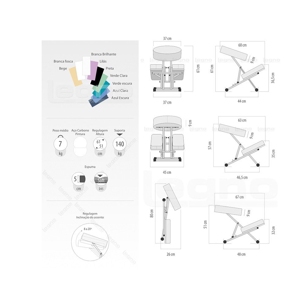 Cadeira Postural Legno para Prática de Yoga e Meditação Lilás - 3