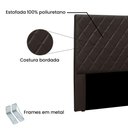 Ver imagem 2 de Cabeceira Solteiro 0,90m Esmeralda Corano Marrom