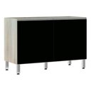 Ver imagem 1 de Balcão De Pia Sem Tamp 120cm Lis Legno Crem e Preto Tx