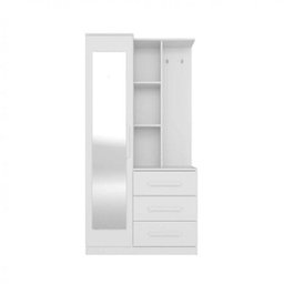 ARMARIO COMODA MULTIUSO 1 PORTA BRISA BRANCO - DEMÓBILE - 4