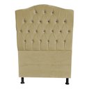 Ver imagem 1 de Cabeceira de Cama Box Princesa Solteiro 90 Cm Botão Strass Suede Bege Eli Móveis