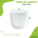 Ver imagem 2 de Vaso Rio (15x15) Cor Branca Vasart