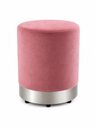 Ver imagem 1 de Puff com Rodapé Prata, Cor Rosa Antigo Veludo - Let Móveis