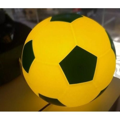 Luminária Bola de Futebol Verde e Amarela