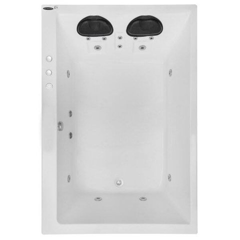 Banheira Hidromassagem Astra Double Cayman Super Luxo 180cmx120cmx52cm - 08 Jatos Acrílico P4 Com Aq
