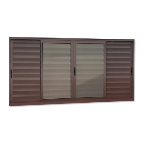 Veneziana Alumínio Elite 6 Folhas Moveis 100 x 150 V.Liso Marrom Corten Brimak