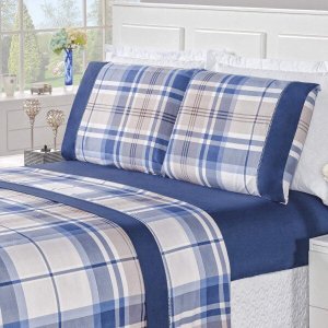 Jogo de Cama Casal 4 Peças 200 Fios Naturale Bia Enxovais