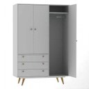 Ver imagem 2 de Guarda-Roupa Solteiro 3 Portas 3 Gavetas Retrô 20 Olivar