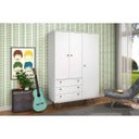 Ver mais imagens de Guarda-Roupa Solteiro 3 Portas 3 Gavetas Retrô 20 Olivar