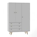 Ver imagem 5 de Guarda-Roupa Solteiro 3 Portas 3 Gavetas Retrô 20 Olivar