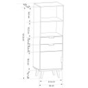 Ver imagem 3 de Estante para Livros 1 Porta 2 Gavetas Paris Retrô Olivar