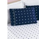 Ver imagem 2 de Jogo de Lençol Cama Casal 3 peças Micropercal 200 fios Petit Poá:Azul Marinho