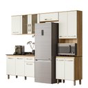 Ver imagem 1 de Armario de Cozinha com Balcão Fit com 11 Portas e 1 Gaveta Freijo/off White