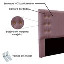 Ver imagem 5 de Kit Cabeceira e Calçadeira Recamier King 1,95m Gênova Veludo Uva - Pallazio