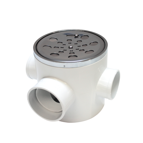 Caixa Sifonada Redonda com Grelha Inox Anti-insetos 100 X 100 X 50mm Durín