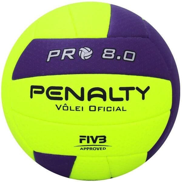 Bola Vôlei 8.0 Pro IX (Verde e Roxo) - Penalty