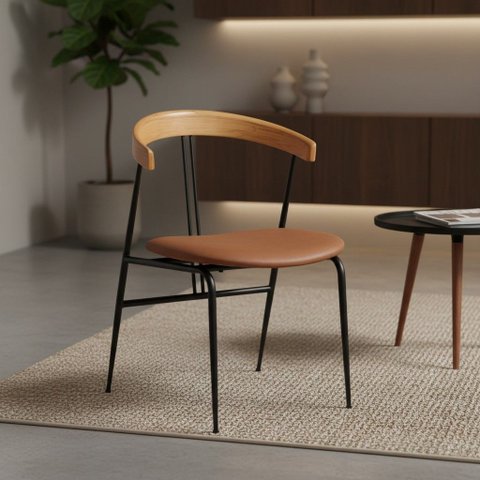 Cadeira Minimalista em Aço Escandinavia Fratini