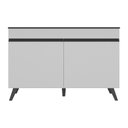 Ver imagem 5 de Balcão Cozinha Gabinete Pia 120 Cm 2 Portas Veneza Multimóveis Mp3738 Branco/preto